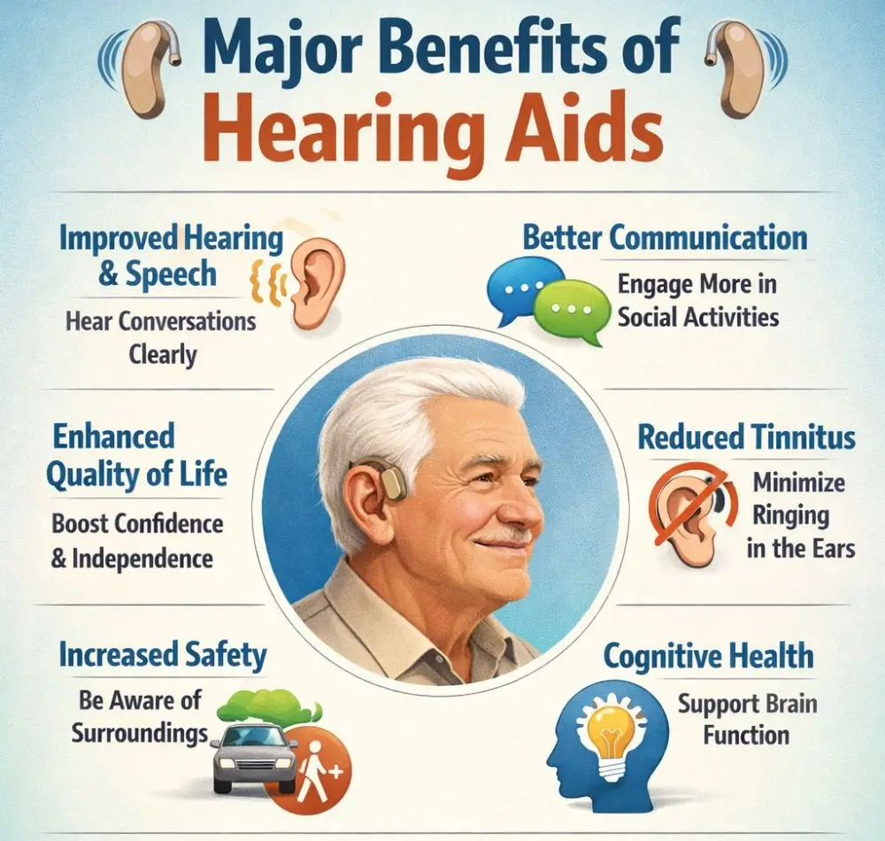 Major Benefits of Hearing Aids